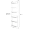 Hastings Home Hanging Storage Rack, Metal Over the Door Shelving for Pantry, Kitchen, Bathroom, White 223219KKW - alternate 3